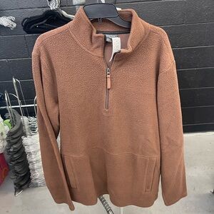 Free Fly Apparel Men's Tan Zip-Up Sweater